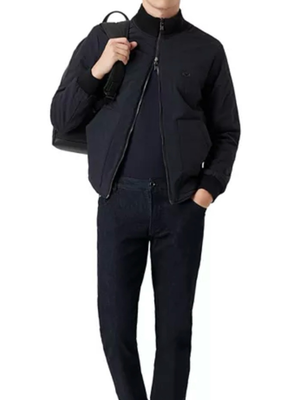 Emporio Armani Black Essential Reversible Jacket Sz XXL NEW Retail $850